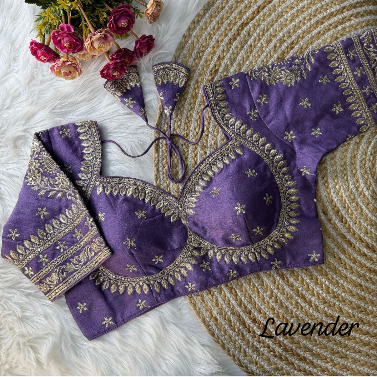 Royal Bridal Ready to wear Blouse - Lavender Color