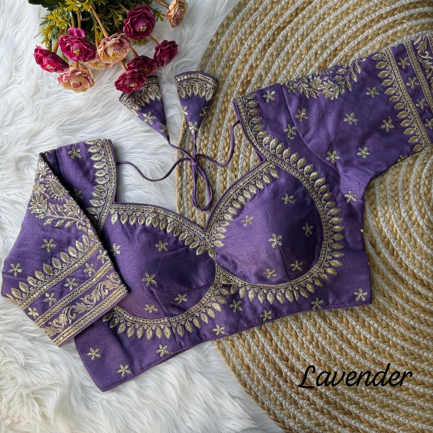 Royal Bridal Ready to wear Blouse - Lavender Color