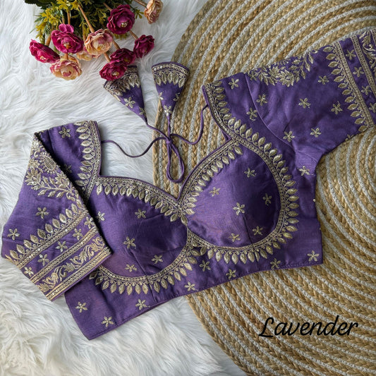Royal Bridal Ready to wear Blouse - Lavender Color