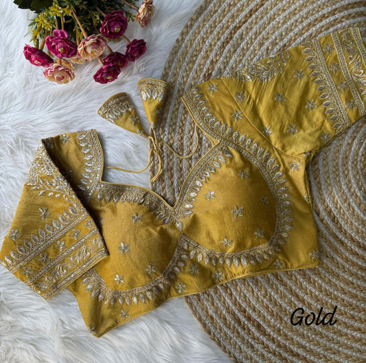 Royal Bridal Ready to wear Blouse - Gold