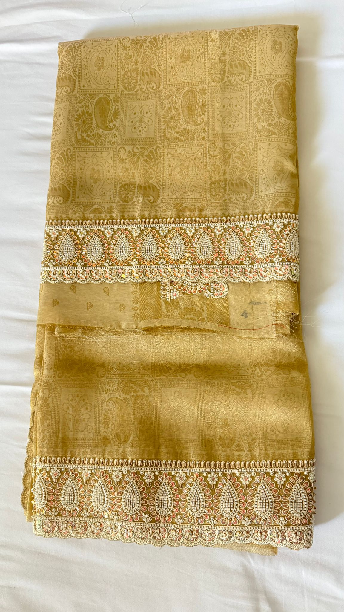 Golden Tissue Silk Saree with Rich Border