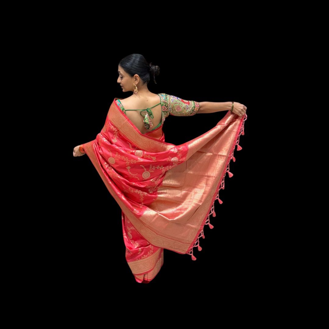 Pure Banarasi Silk Saree with Running Blouse Piece