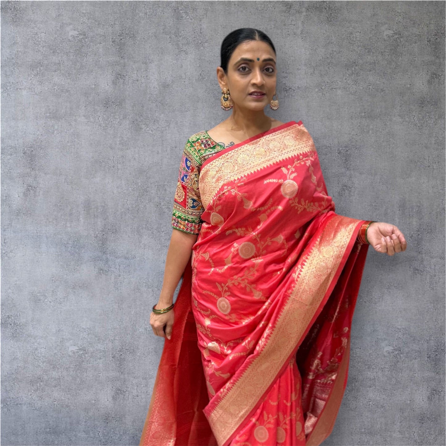 Pure Banarasi Silk Saree with Running Blouse Piece