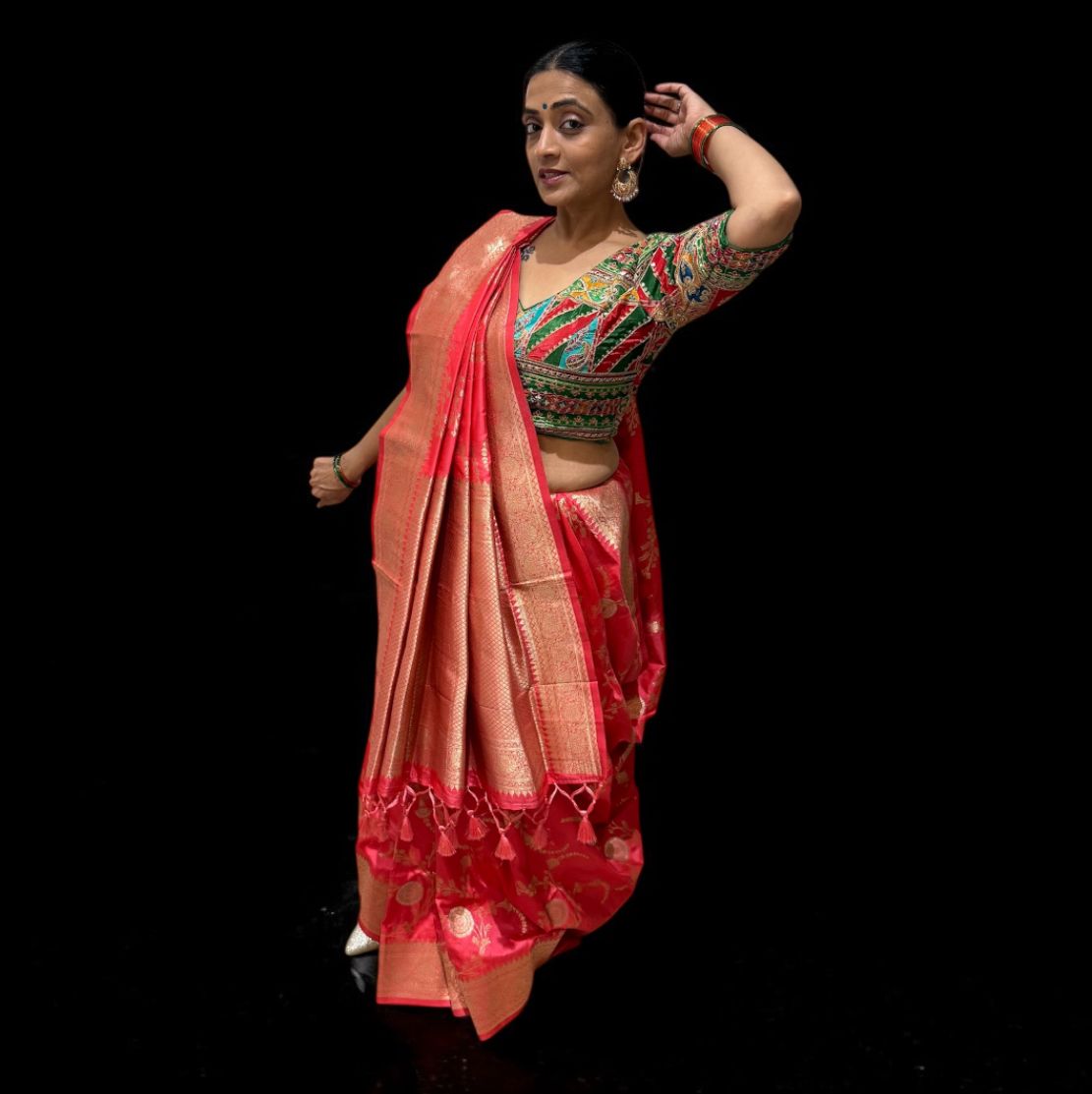 Pure Banarasi Silk Saree with Running Blouse Piece