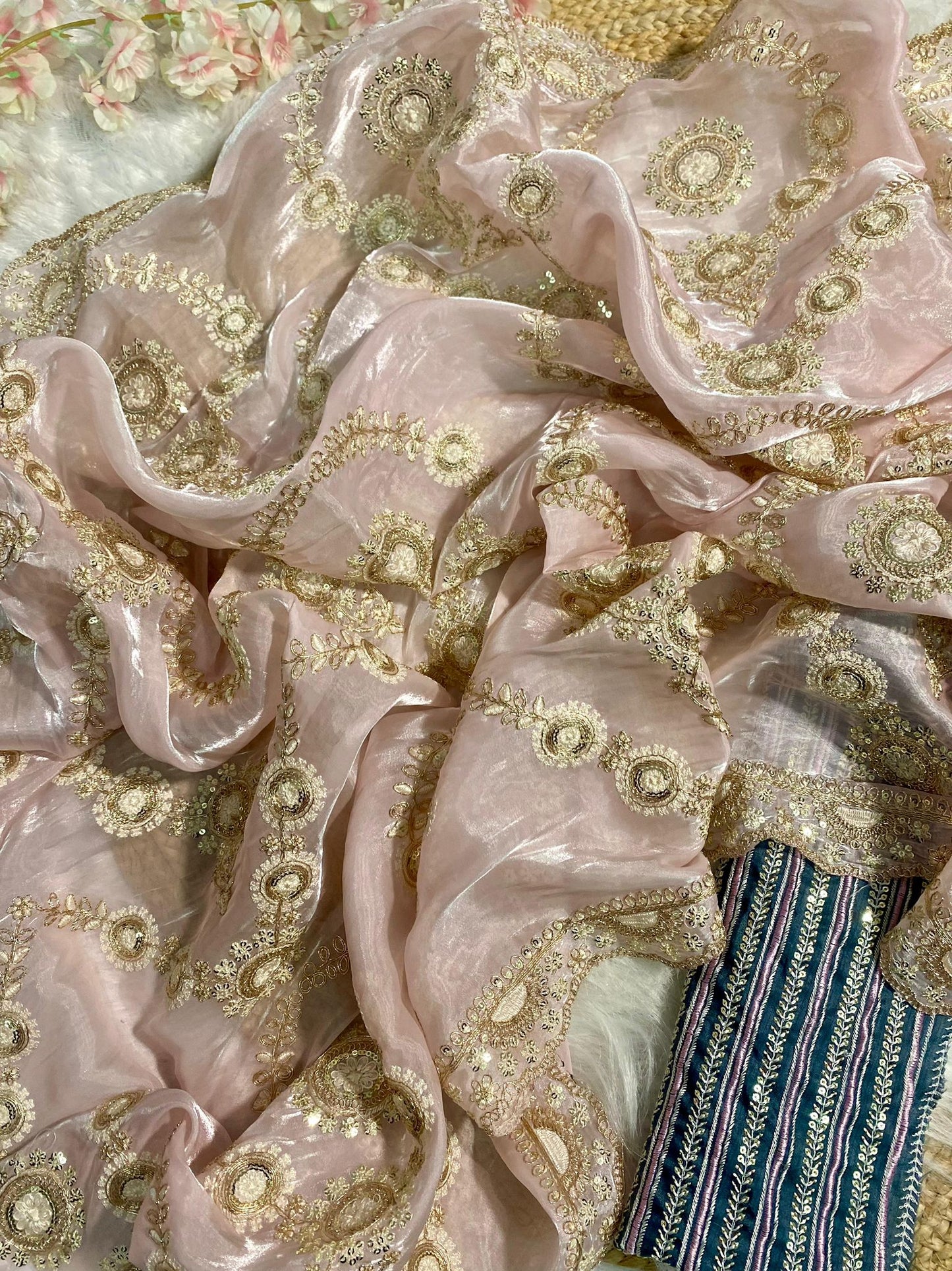 Soft Satin Organza Saree (SOLD OUT)